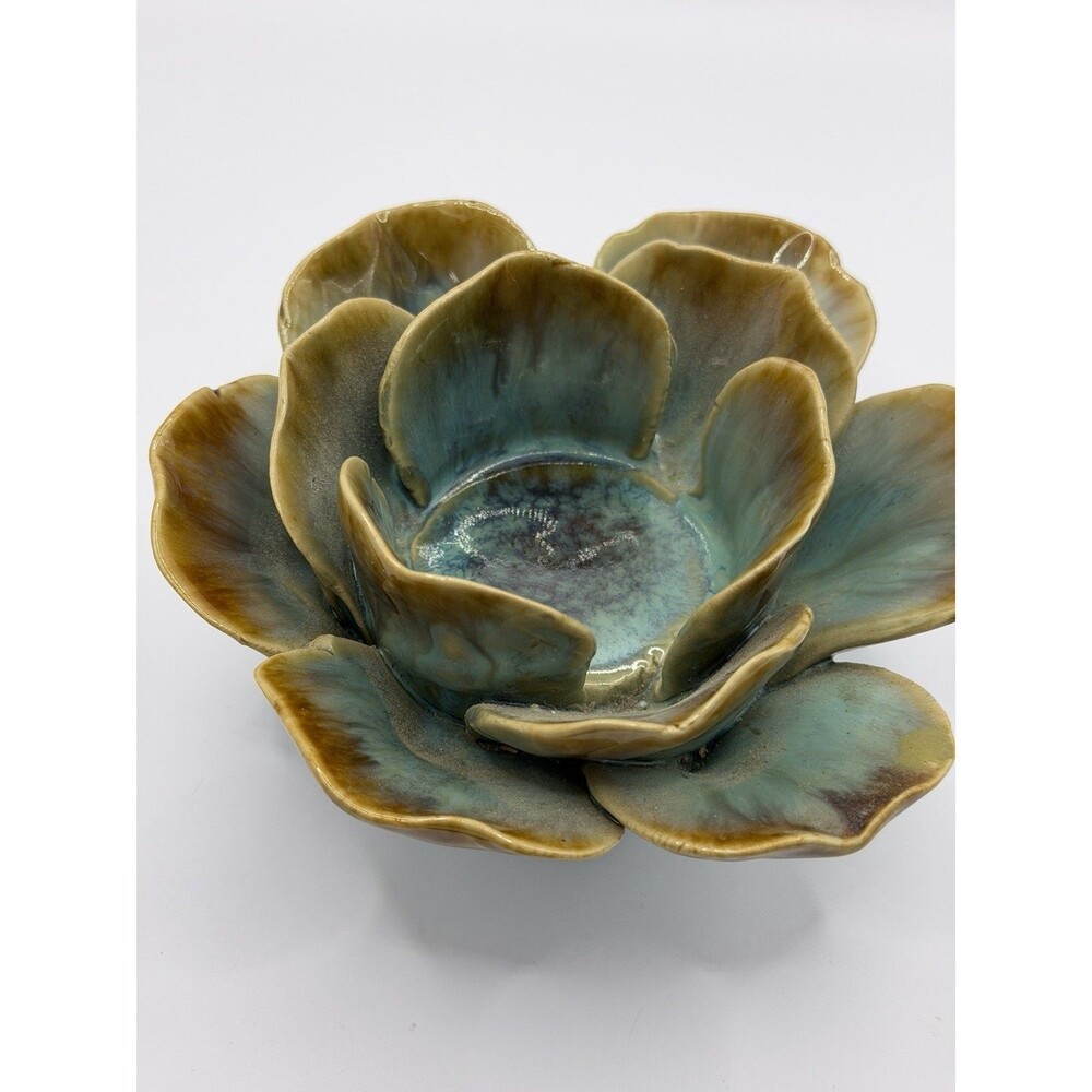 Chive Ceramics Teal Lotus flower